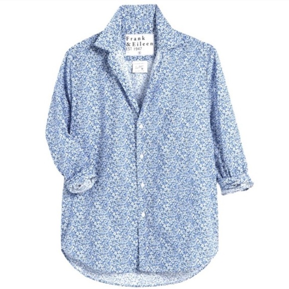 NEW Frank & Eileen Women’s Italian Cotton Liberty of London Floral Blouse S 4 6